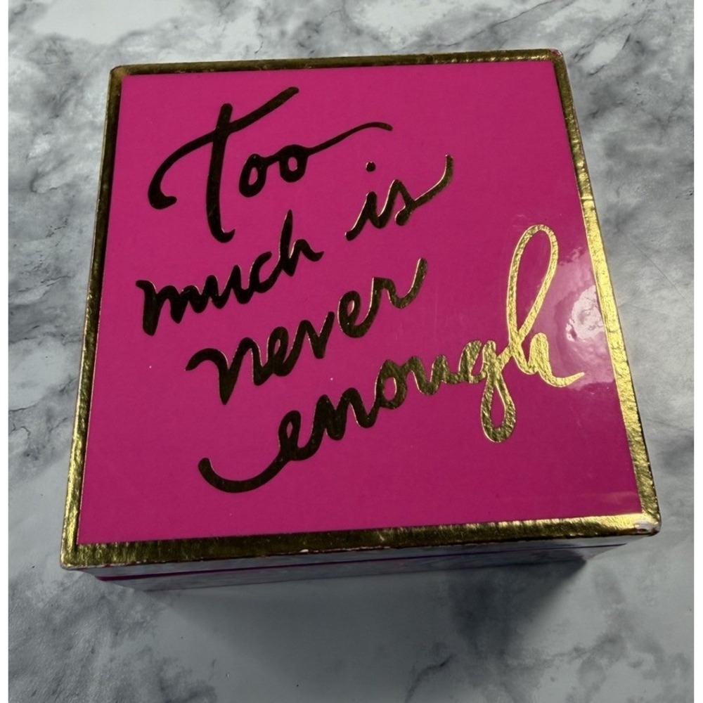 Lilly Pulitzer TOO MUCH IS NEVER ENOUGH Lacquer Box Gift Keepsake Trinket Jewels